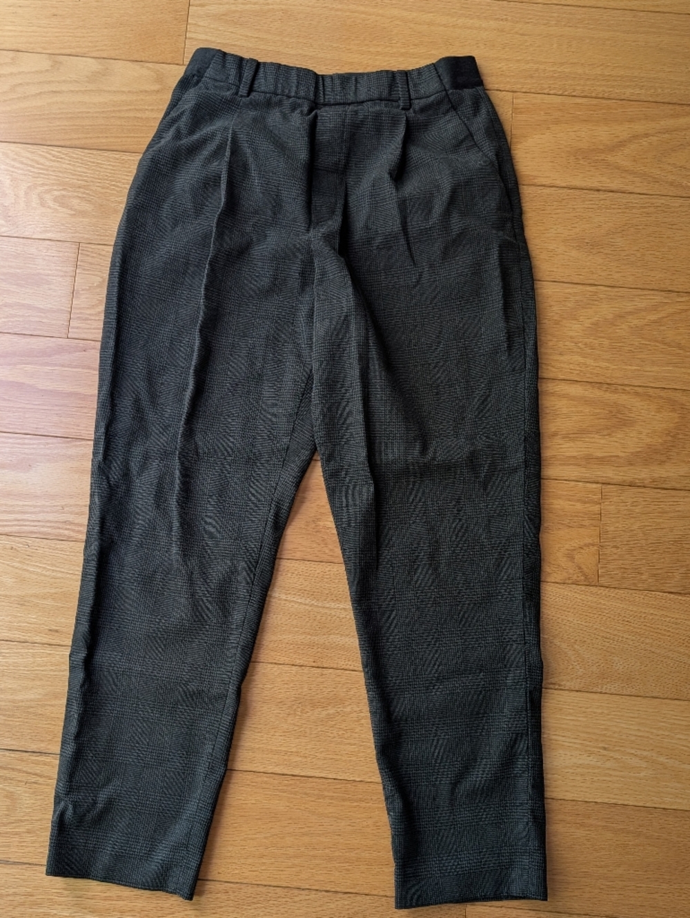 Uniqlo Women's Charcoal Textured Trousers